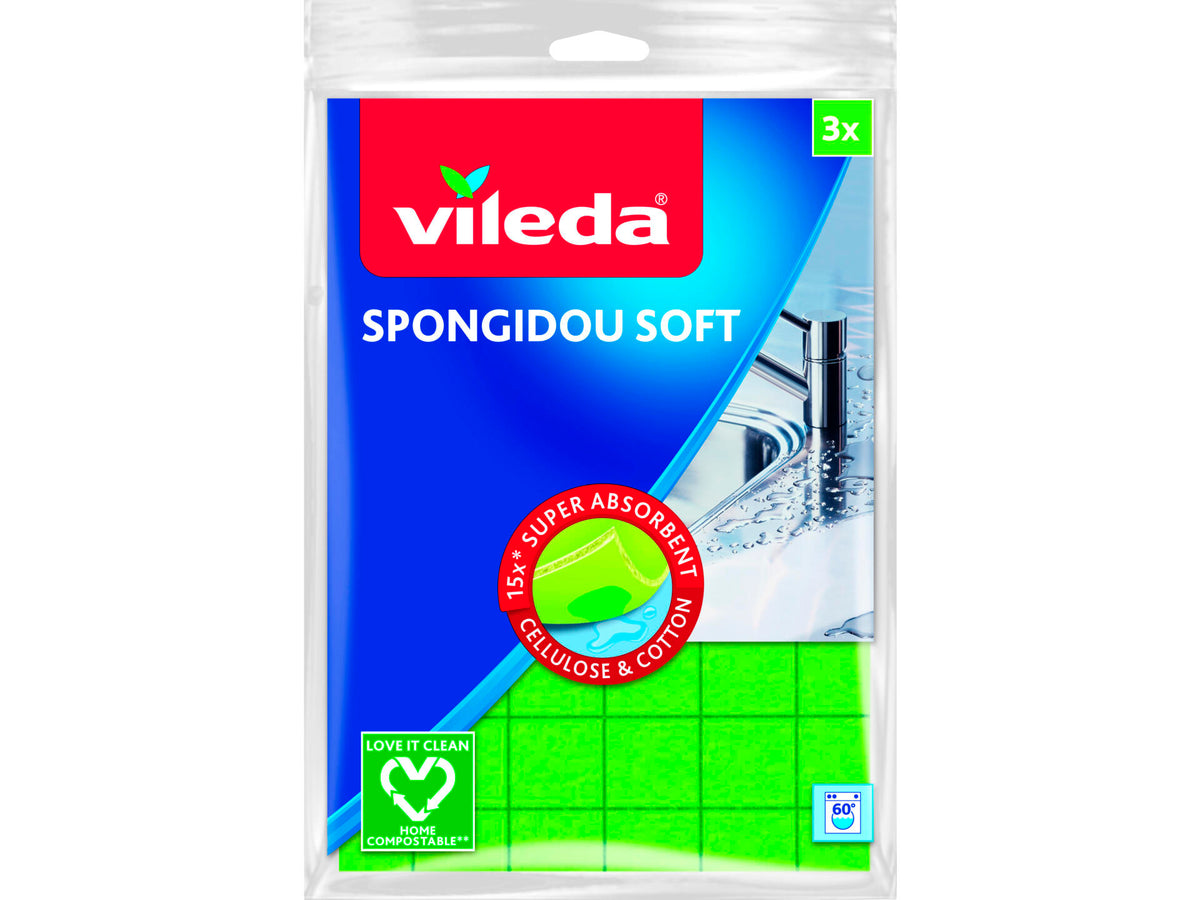 Vileda Magic Spongidou sponzen schoonmaakdoek 38x26 cm 3 stuks