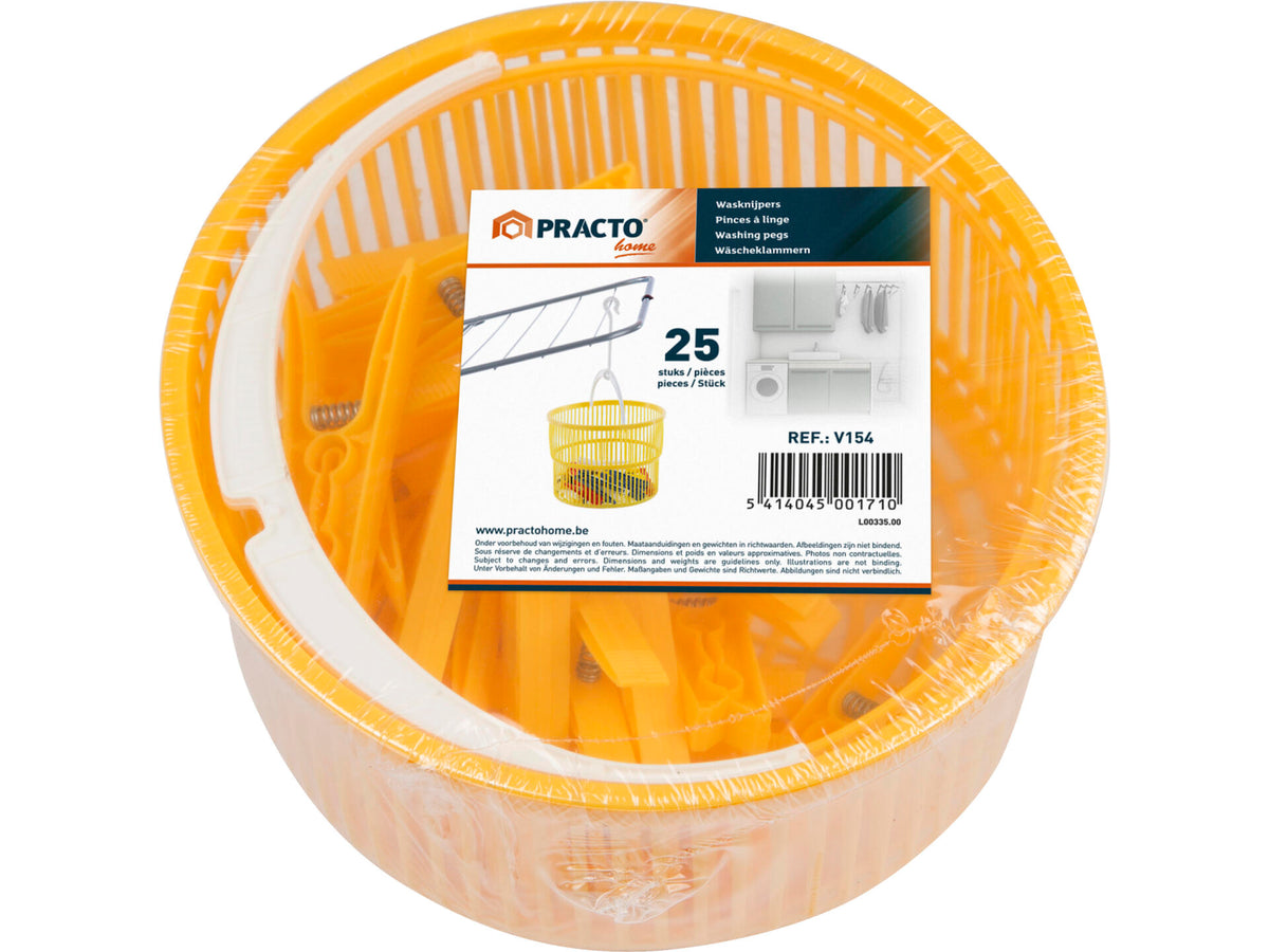Practo Home Mandje met 25 wasknijpers