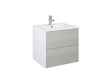 Lafiness Marti meuble lavabo 60cm 2 tiroirs gris-blanc