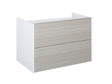 Lafiness Marti meuble lavabo 80cm 2 tiroirs gris-blanc