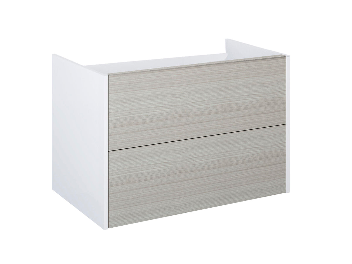 Lafiness Marti wastafelkast 80cm 2 lades grijs-wit