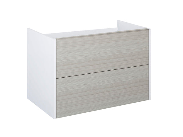 Lafiness Marti meuble lavabo 80cm 2 tiroirs gris-blanc