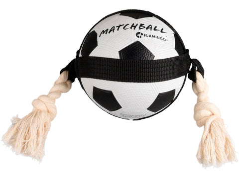 Flamingo Matchball hondenspeelgoed voetbal 12,5 cm