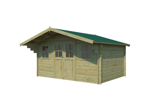 Gardenas Matterhorn houten tuinhuis 415x320x248 cm blokhut geïmpregneerd