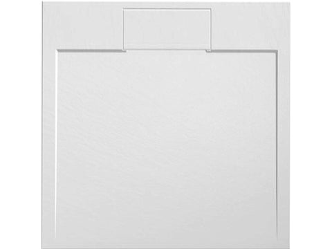 Lafiness Medusa douchetub 90x90x2,6 cm composiet leisteen look wit