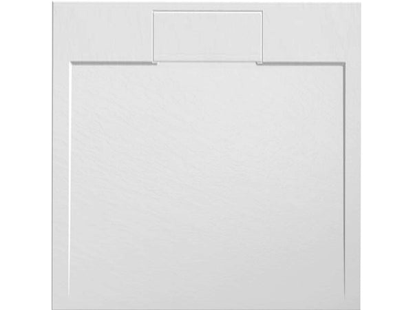 Lafiness Medusa douchetub 90x90x2,6 cm composiet leisteen look wit