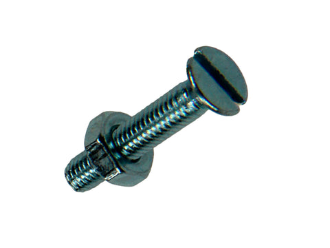 Mack Metaalschroeven met moer 16x3 mm afgeplatte kop verzinkt 27 stuks