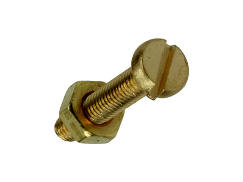 Mack Metaalschroeven met moer 16x3 mm messing 8 stuks