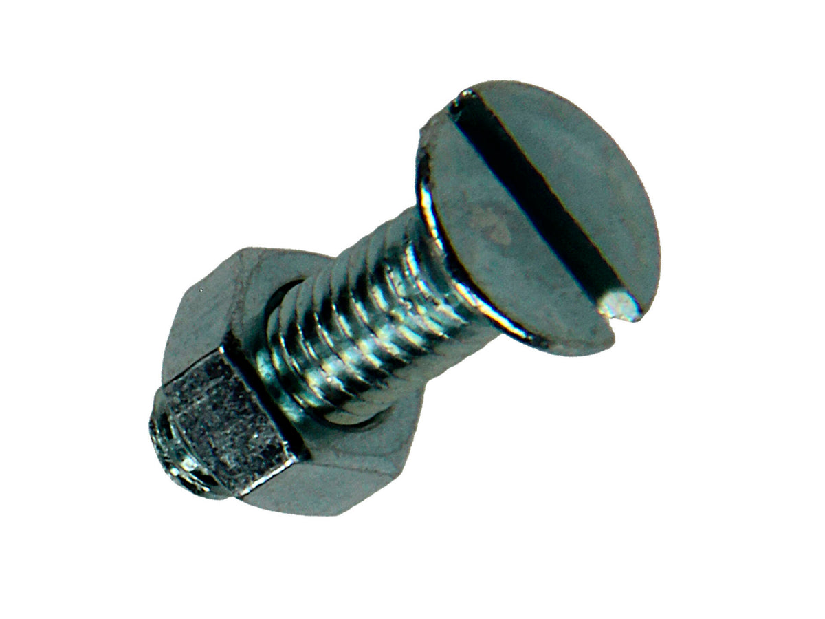 Mack Metaalschroeven met moer 16x5 mm afgeplatte kop verzinkt 16 stuks