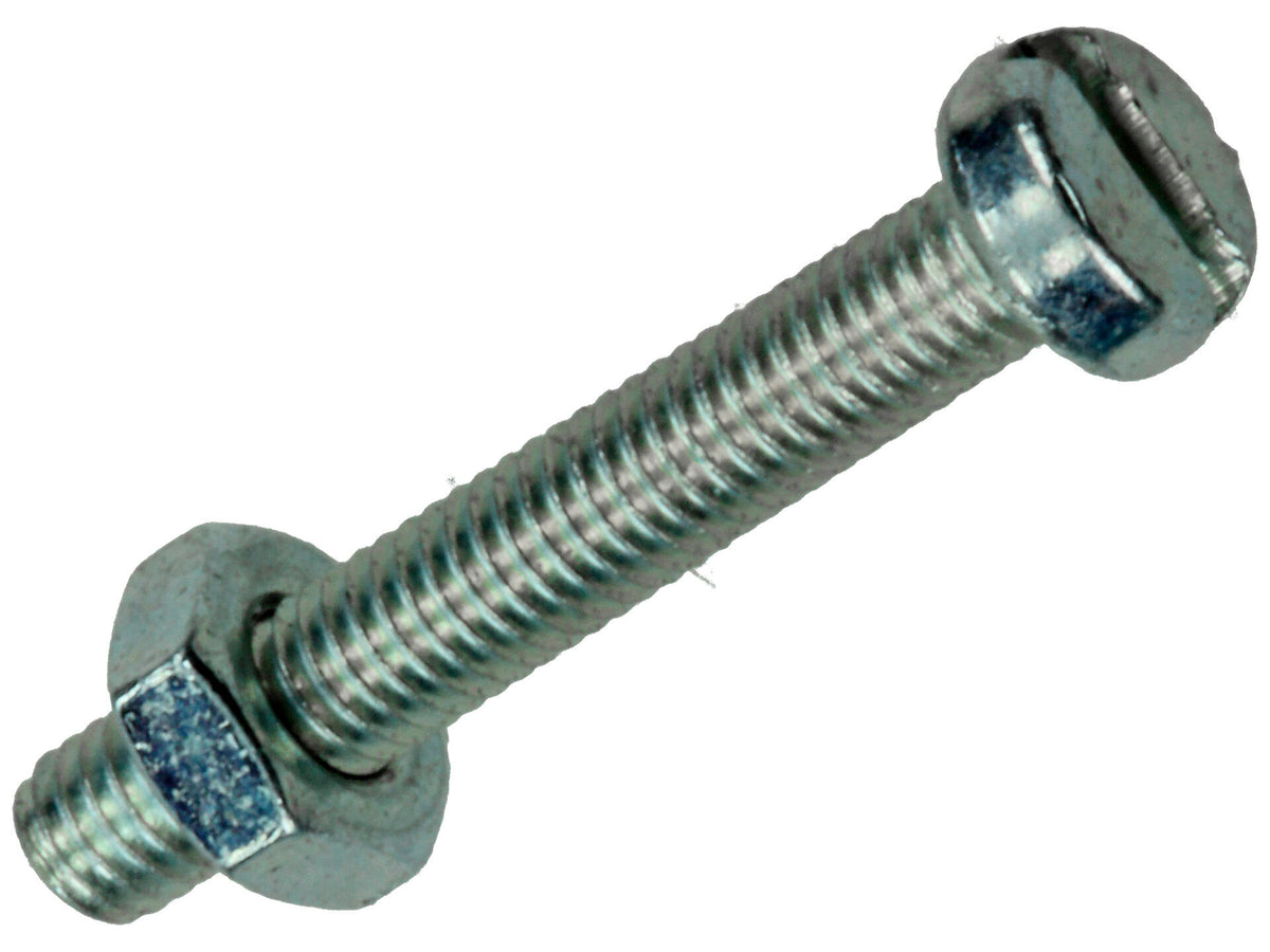 Mack Metaalschroeven met moer 20x3 mm verzinkt 24 stuks