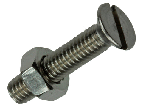 Mack Metaalschroeven met moer 20x4 mm inox 12 stuks