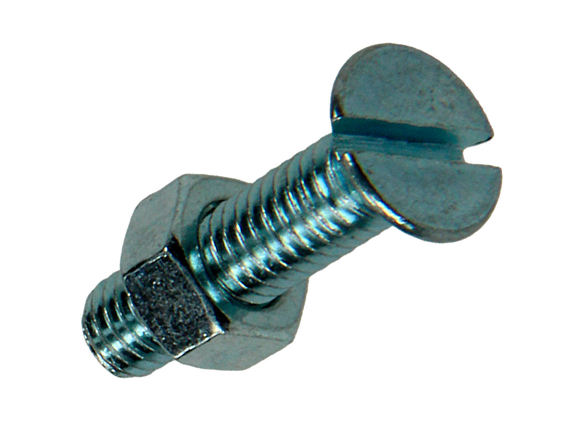 Mack Metaalschroeven met moer 20x5 mm afgeplatte kop verzinkt 15 stuks