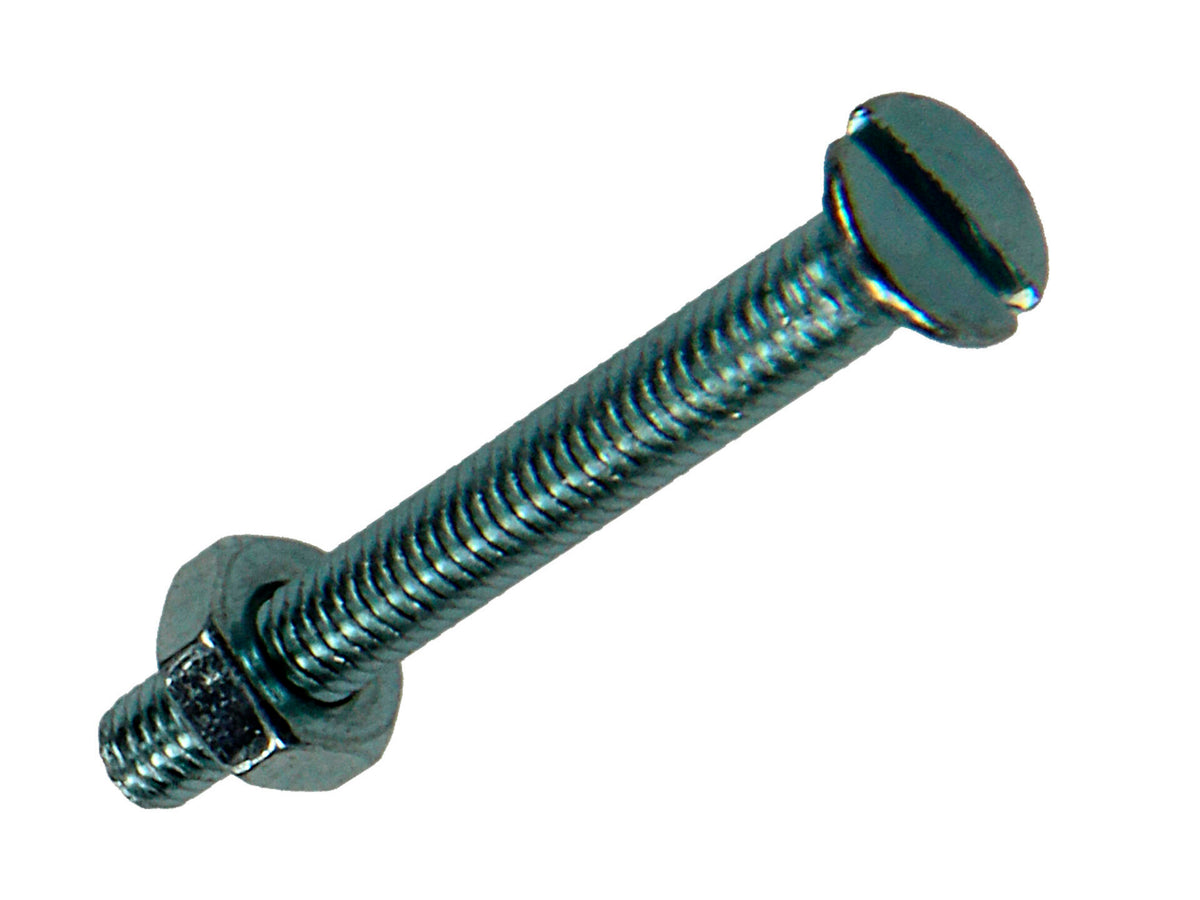 Mack Metaalschroeven met moer 25x3 mm verzinkt 22 stuks