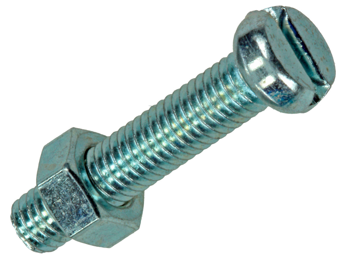 Mack Metaalschroeven met moer 25x5 mm verzinkt 14 stuks