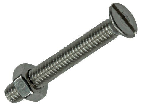 Mack Metaalschroeven met moer 30x4 mm inox 10 stuks