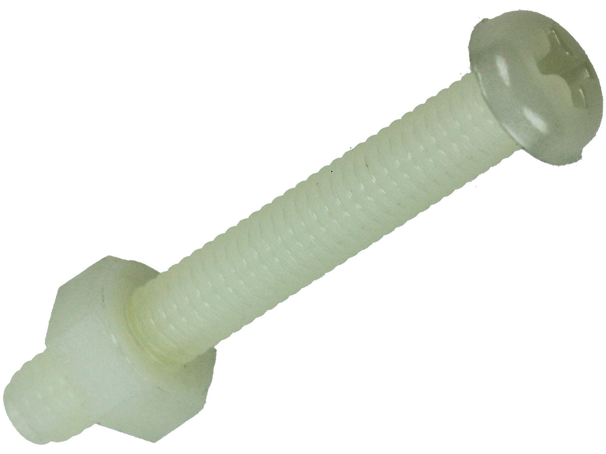 Mack Metaalschroeven met moer 30x4 mm nylon 6 stuks