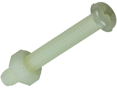 Mack Metaalschroeven met moer 30x4 mm nylon 6 stuks