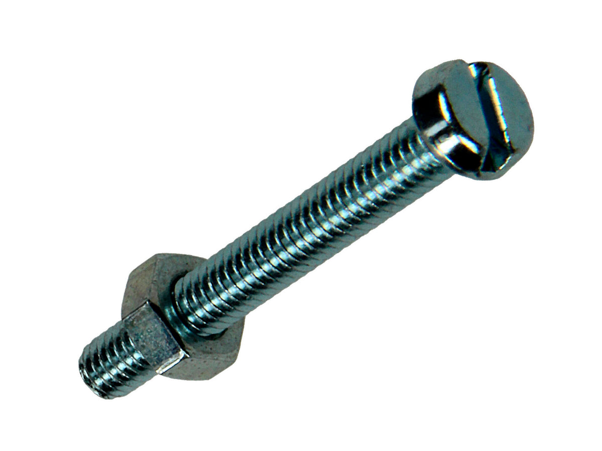 Mack Metaalschroeven met moer 30x4 mm verzinkt 40 stuks