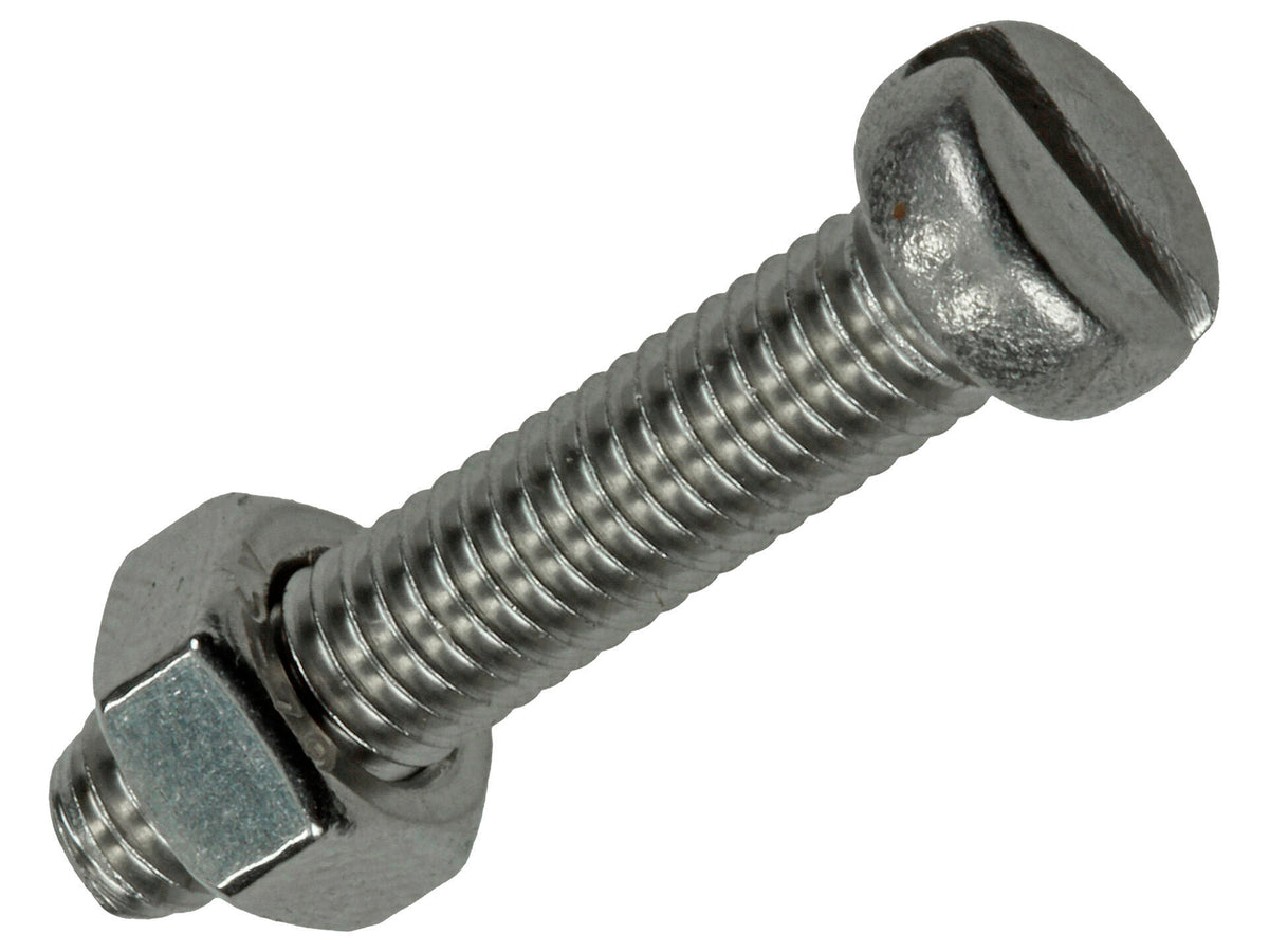 Mack Metaalschroeven met moer 30x6 mm inox 4 stuks