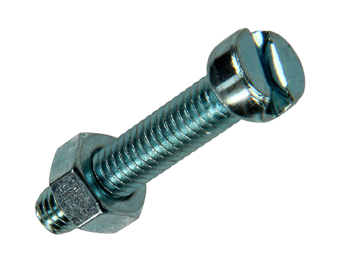 Mack Metaalschroeven met moer 30x6 mm verzinkt 8 stuks