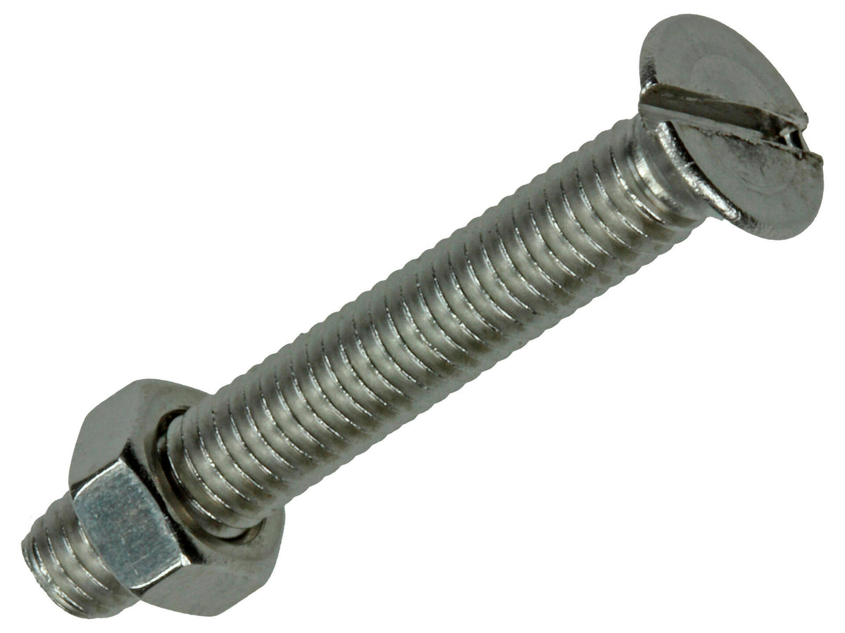 Mack Metaalschroeven met moer 35x5 mm inox 5 stuks