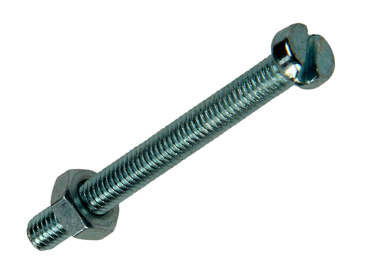 Mack Metaalschroeven met moer 40x4 mm verzinkt 12 stuks