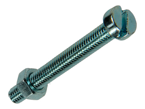 Mack Metaalschroeven met moer 40x5 mm verzinkt 10 stuks