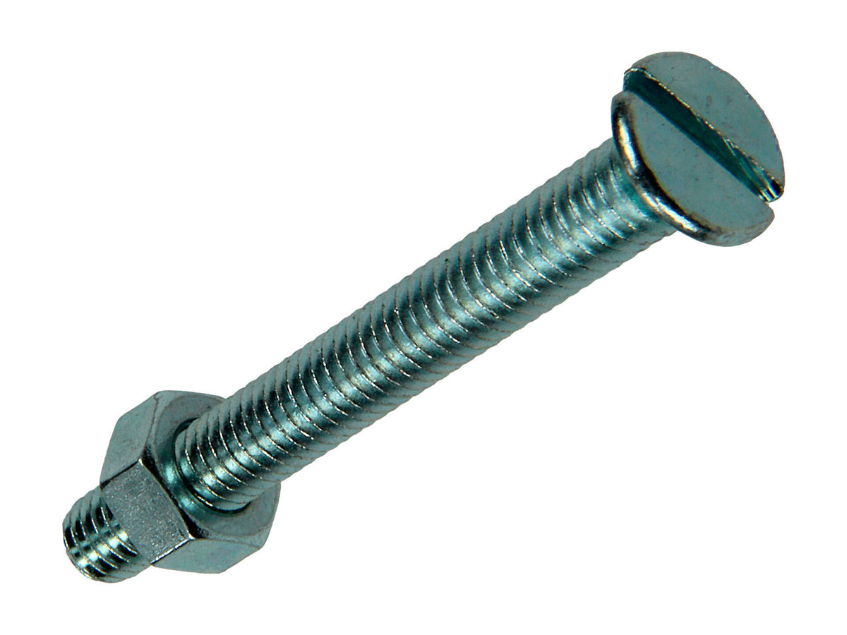 Mack Metaalschroeven met moer 50x6 mm verzinkt 6 stuks
