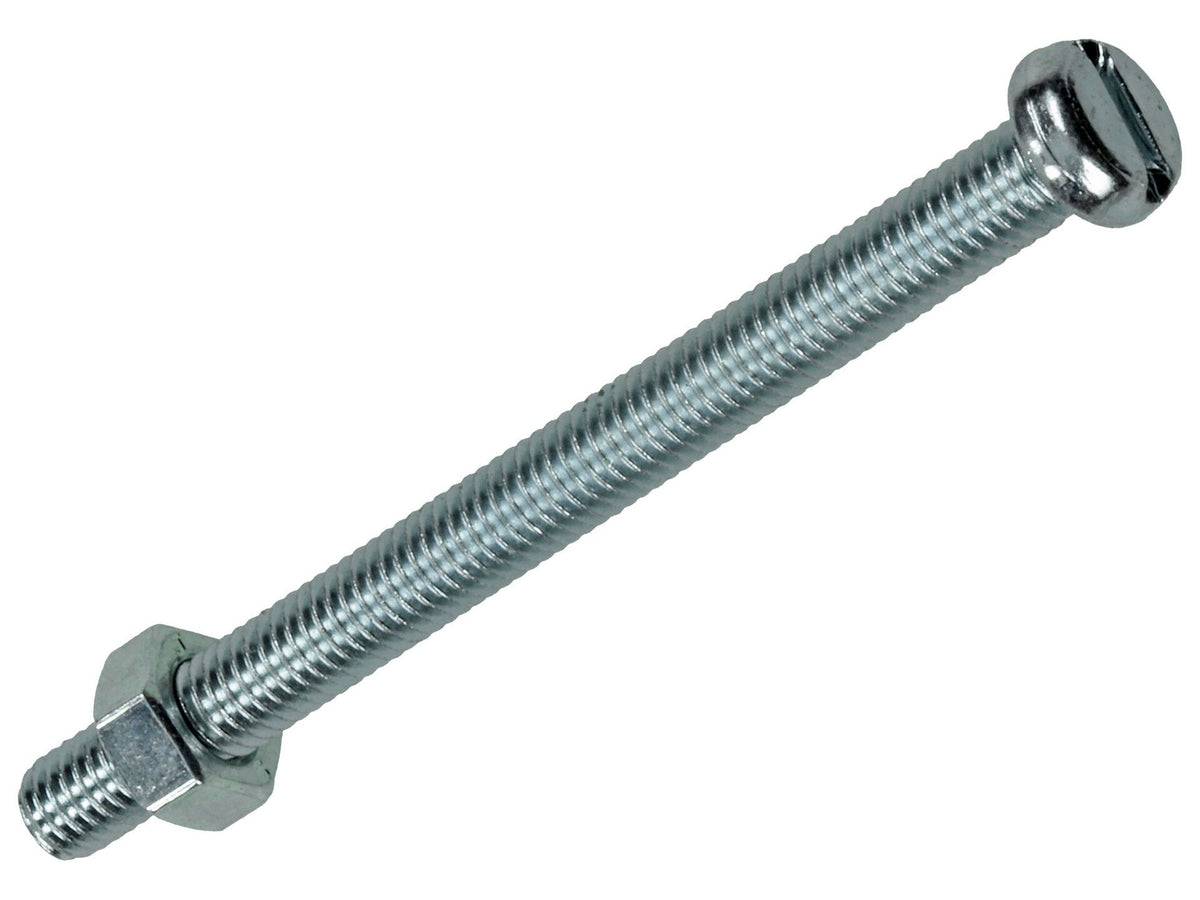 Mack Metaalschroeven met moer 60x5 mm verzinkt 6 stuks
