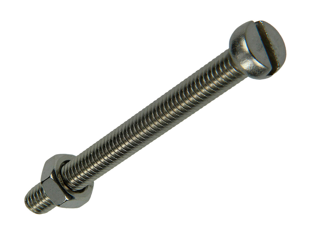 Mack Metaalschroeven met moer 60x6 mm inox 2 stuks