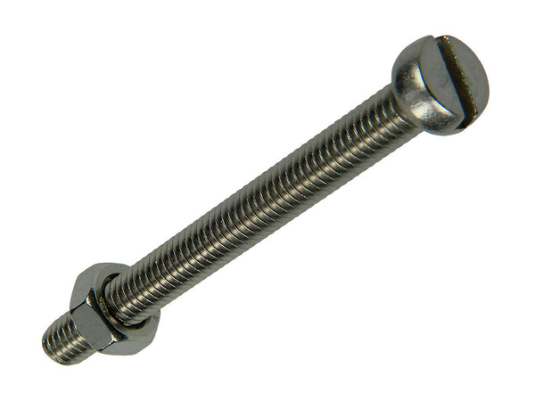 Mack Metaalschroeven met moer 60x6 mm inox 2 stuks