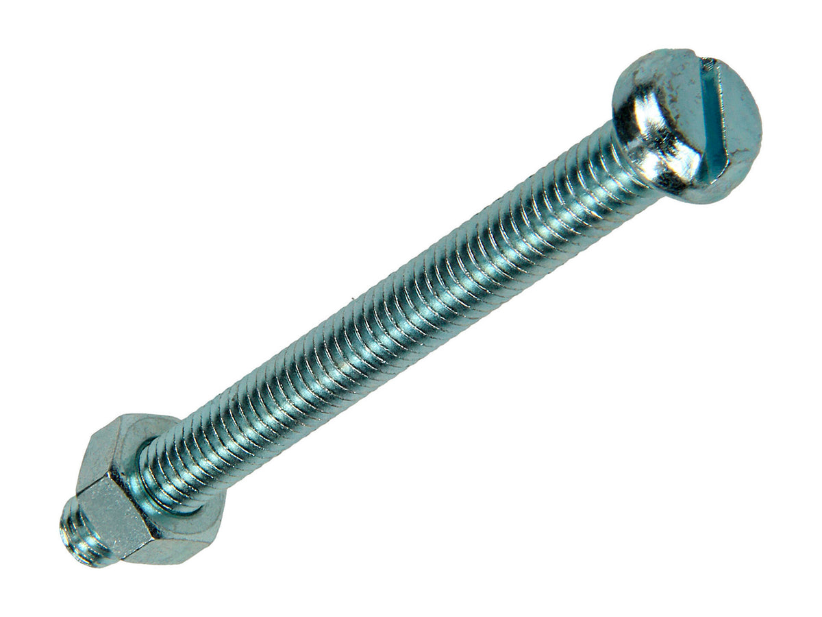 Mack Metaalschroeven met moer 60x6 mm verzinkt 4 stuks