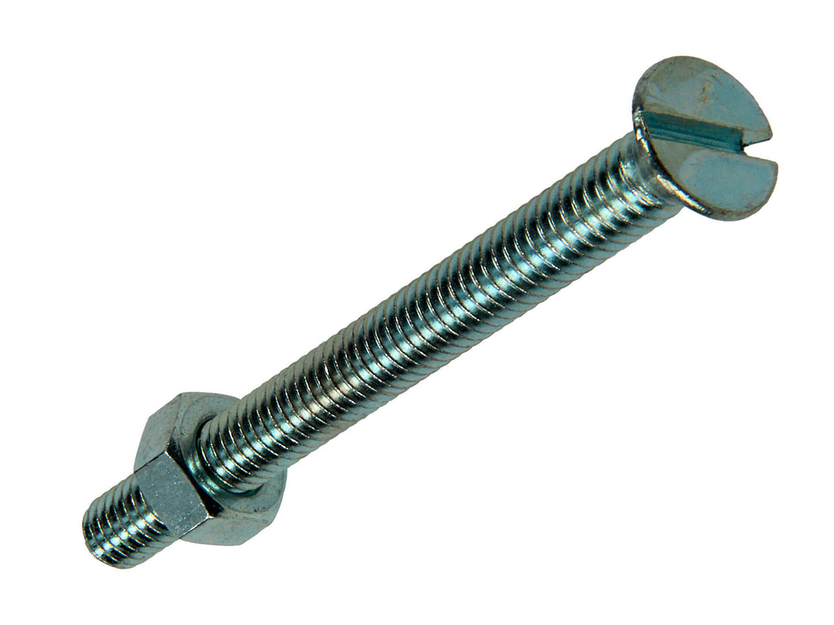 Mack Metaalschroeven met moer 60x6 mm verzinkt 5 stuks