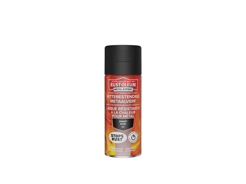 Rust-oleum Metal Expert hittebestendige metaalverf 0,4l zwart