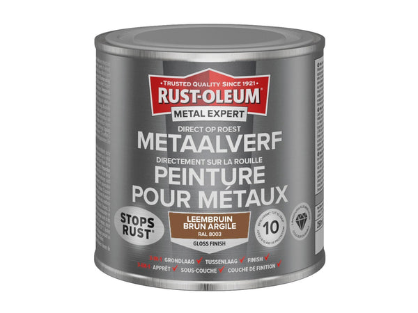 Rust-oleum Metal Expert metaalverf hoogglans 250ml leembruin