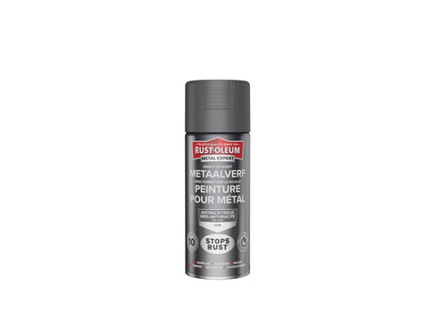 Rust-oleum Metal Expert metaalverf zijdeglans 0,4l antraciet grijs