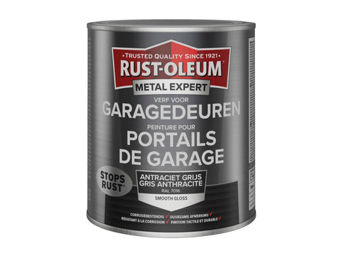 Rust-oleum Metal Expert verf voor garagedeuren 750ml antracietgrijs