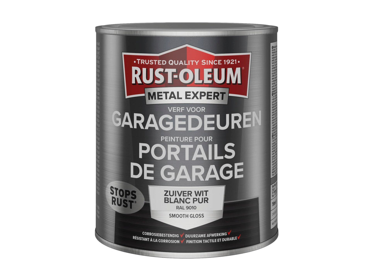 Rust-oleum Metal Expert verf voor garagedeuren 750ml zuiver wit
