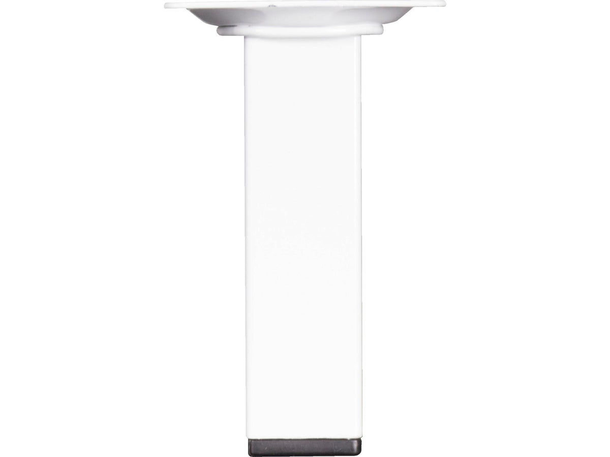 Meubelpoot 25x25 mm 10cm metaal wit
