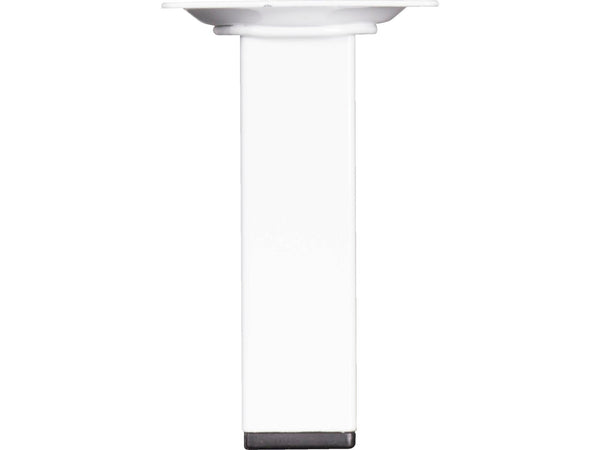 Pied de meuble 25x25 mm 10cm métal blanc