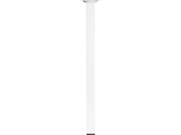 Pied de meuble 25x25 mm 40cm métal blanc