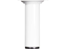 Meubelpoot rond 30mm 10cm metaal wit