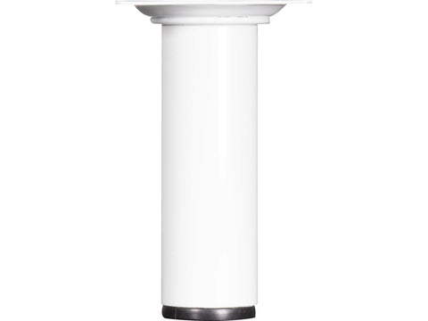 Meubelpoot rond 30mm 10cm metaal wit