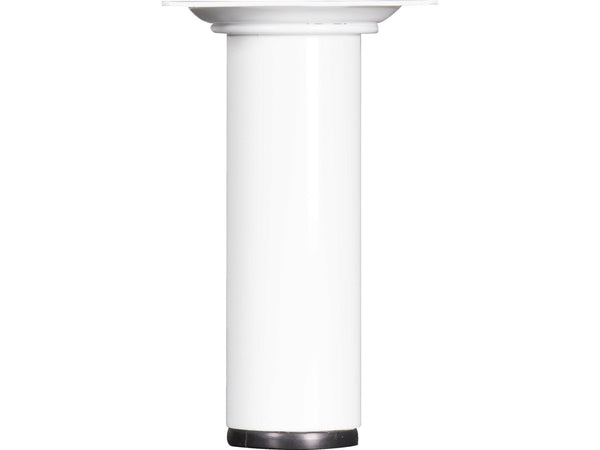 Pied de meuble rond 30mm 10cm métal blanc