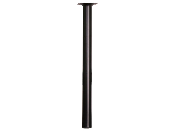 Pied de meuble rond 30mm 40cm métal noir