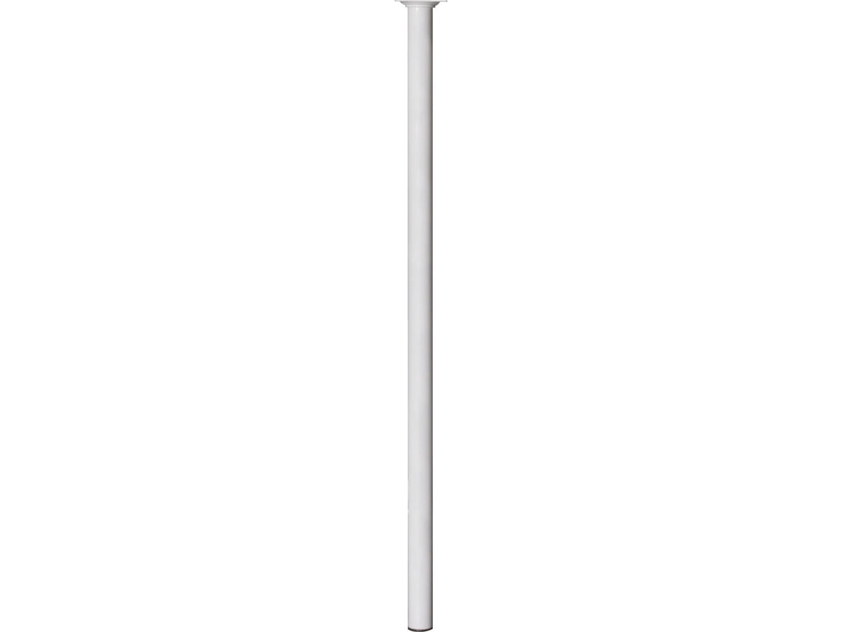 Meubelpoot rond 30mm 75cm metaal wit