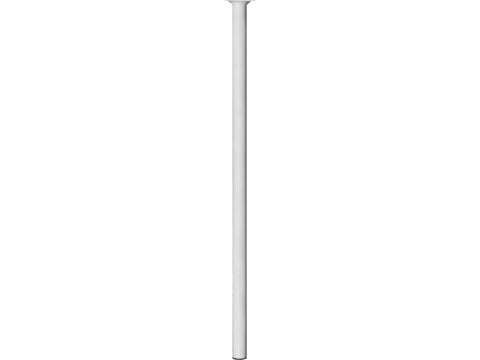 Meubelpoot rond 30mm 75cm metaal wit
