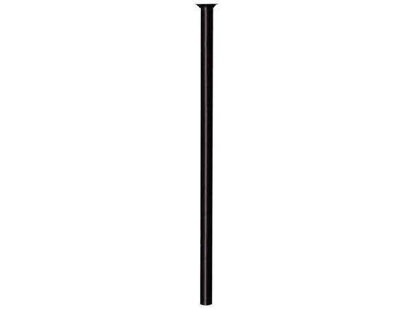 Pied de meuble rond 30mm 75cm métal noir