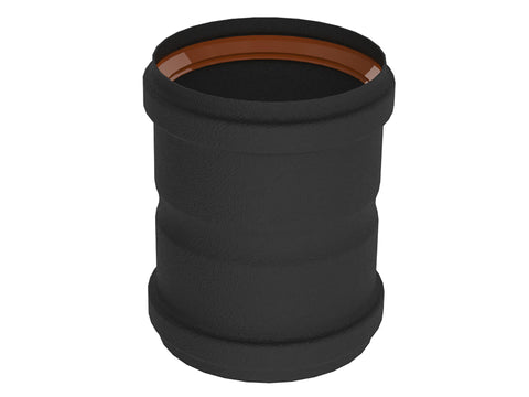 Saninstal Mof FF voor pelletkachel 80mm zwart