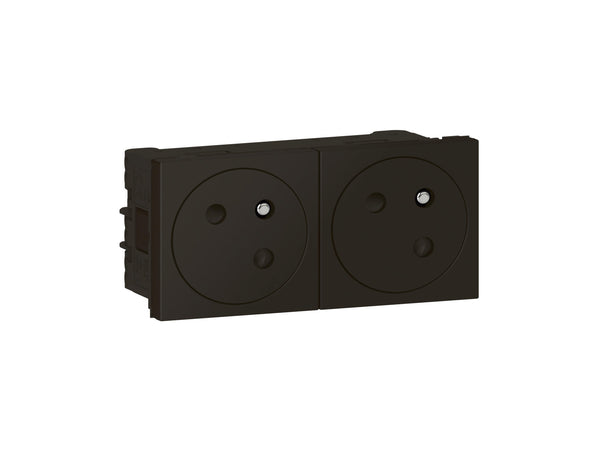 Legrand Mosaic Link DLP prise double clip noir